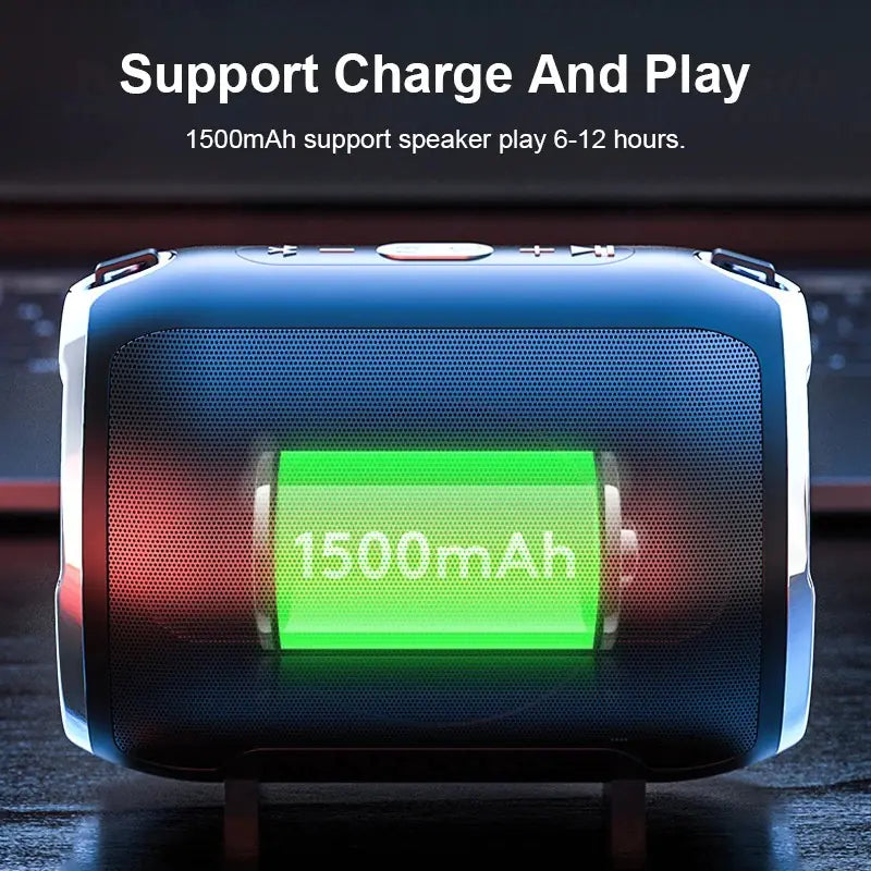 Altavoz Bluetooth Portátil Anticaída con Subwoofer